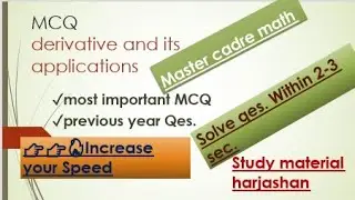 MCQ/derivative and it's applications/short methods