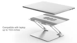 AWAVO Laptop Stand, Ergonomic Aluminum Computer Stand for Desk