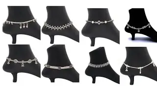 Latest light weight silver anklets designs/Daily wear payal designs for girls
