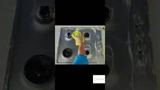 Satisfying Stove Cleaning ASMR | Deep Cleaning Metal Cooktop (No Talking, Relaxing Sounds) #asmr