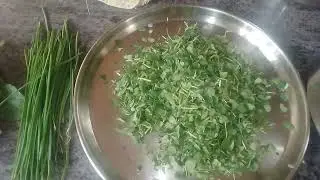 Palak methi sarson muli ke patte aur lahsun ke patte harvest kiye#organicfarming #viral #gardening#