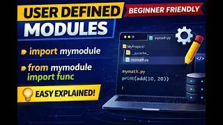 User Defined Modules in Python | Create Your Own Module | import vs from import Explained Part-2 #36
