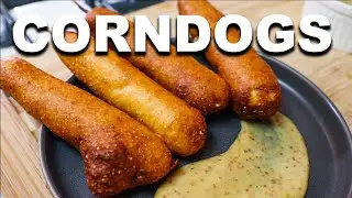Homemade Corndogs & Honey Mustard