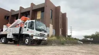 Cherry Picker Trucks provided with an operator to assist with camera installations.