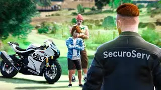 GTA V - VIDA REAL | LEVEI MEU FILHO E MEU PAI NO ROLE DE MOTO. #747