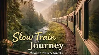 A slow train journey through hills and forests 🚂 | Window views and soft humming