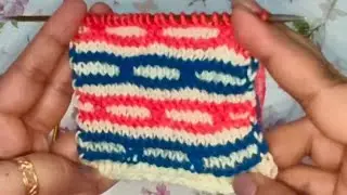 Easy and beautiful knitting pattern/2 colour knitting pattern #knittingwithjeet ❤️