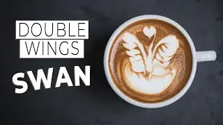 Double Wings Swan Latte Art (Step By Step improvement)