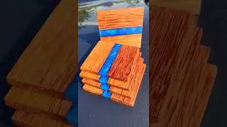 Exotic wood coasters #epoxyresin #żywica #wood