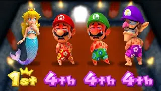 This Mario Party 9 Battle Is INSANE! Peach Mermaid vs Mario & Bros (Hardest CPU)