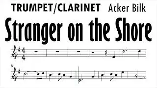 Stranger on the Shore Trumpet Clarinet Sheet Music Backing Track Play Along Partitura