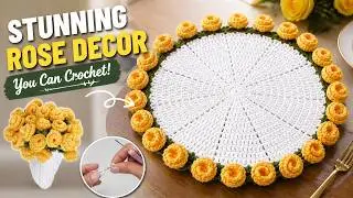 Crochet Rose Placemat | Beautiful Home Décor Tutorial