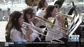 St. Mary's Dominican High School Band performs at WW2 Memorial