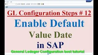 GL Configuration Steps #12 Enable Default Value date in SAP
