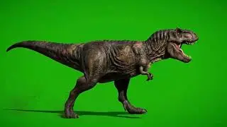 T-Rex Running Animation &ndash; Realistic Green Screen VFX Clip (Free to Use)