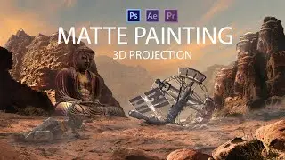 Futuristic sci-fi Matte Painting 3D Projection