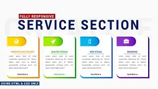 HOW TO CREATE CSS SERVICE SECTION USING HTML & CSS | CREATIVE SERVICE SECTION