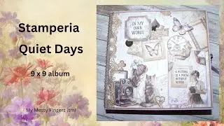 Stamperia - Quiet Days - 9 x 9 mini album - building Page 2