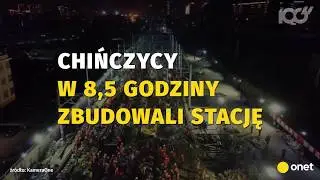 Chińczycy w 8,5 h wybudowali stację kolejową | Onet100