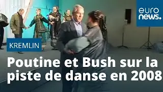 Le Kremlin a publi&eacute; des archives de Vladimir Poutine et de George Bush entrain de danser