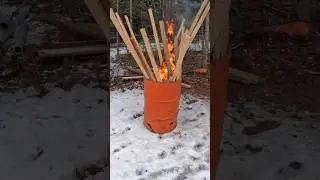 Making A Burn Barrel For Cold Days And Nights #sawmill #short #shorts #youtubeshorts #youtube #mill
