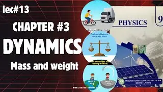 Class 9 Physics 2025 | Chapter 3 Dynamics | Mass and Weight | Difference ,Definition,Example in Urdu