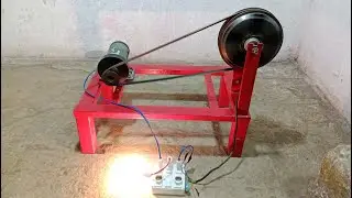i Build Free Energy Generator 220v  DC Project With DC Alternator  and Electric Wheel