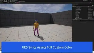 UE5 Synty Assets-Single Texture-Fully Customize Character Color-UV Mapping-Character Mesh Split