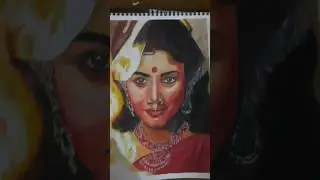 sai pallavi colour pencil drawing #art #india #viral #trending #youtubeshorts #saipallavi #instagram