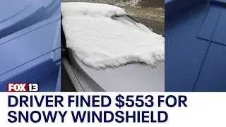 Driver fined nearly $600 for driving with snow-covered windshield in Washington state