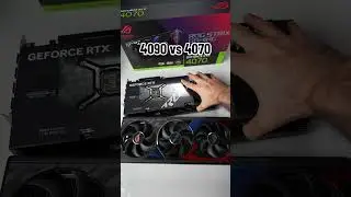 ASUS STRIX 4090 vs 4070 size comparison  #PC #PCMR #PCBuild  #ASUS #ASUSROG #GPU #RTX #4070 #4090