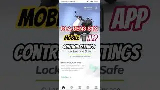 OLA GEN3 S1X  APP CONTROL SETTINGS TAMIL #tamilreview#shorts#viralshort#ola#trending#vlog#olagen3