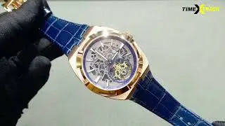 Automatic Rose Gold Color Stainless Steel Blue Belt Gent's Watch