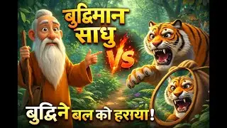 बुद्धिमान साधु | जब बुद्धि ने बल को हराया | प्रेरणादायक कहानी | 3D Cartoon Story#trending