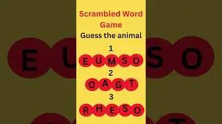 Can You Guess The Animal by Scrambled Letters...?  #guesstheanimals   #animalquiz