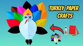 Easy And Beautiful  Turkey Paper Crafts For Kids || Paper Crafts