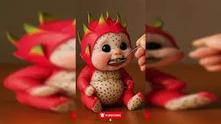 FRUITS BABIES EATING FRUIT 😍 Ai Fruit Animation 🥰 #aiart #asmrsounds #fruitface #asmr