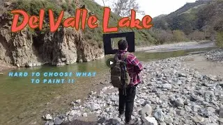 Del Valle Lake, ! hard to choose what to paint ! ( subtitulado Espa&ntilde;ol - click CC )