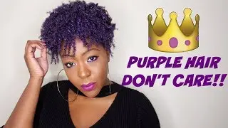 Turning My Natural Hair Purple! | Pop Curl 4c| Temporary Hair Color