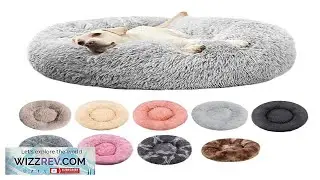 Round Dog Bed Winter Warm Cat Bed Plush Basket for Dog Washable
