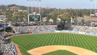 David Hasselhoff Singing at Dodger Stadium 10.03.10 Hoff!