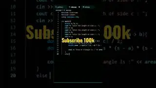 | Heron's formula | Triangles | c++ code | #programming 😃😎🤓#coding #hacking 😻😻
