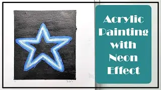 Painting with Neon Effect | Acrylic Painting | Painting on Clouds
