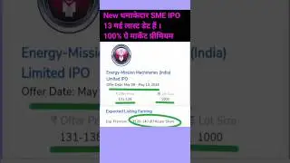Energy mission machineries limited ipo analysis/latest GMP/listing gain/latest news