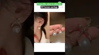 DIY korean earrings! 😱❤️✨ #shorts #trending #ytshorts #youtubeshorts #crafterharim #diy #craft