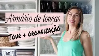Organização e tour pelo armário de louças e afins de mesa posta