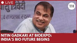 Министр Союза Нитин Гадкари выступает на выставке India Bioenergy & Tech Expo 2025 в Дели