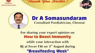 Expert Opinion (Series # 1) How to boost immunity? (Dr. A Somasundaram, Chennai)