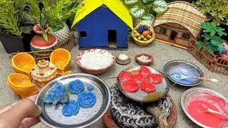 Miniature make colourful pancake recipe 🥞. how to make it? Tenny food, Miniature #SmallKitchen#