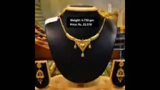 Lightweight Gold Necklace Designs with WEIGHT and PRICE   #Indhus Jewellery Collection 144p